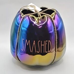 3 for $25 Rae Dunn Halloween “SMASHED” purple iridescent luster pumpkin NEW